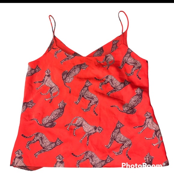 Guess Marciano Red Cheetah Print Low cut Wrap front - Picture 2 of 10